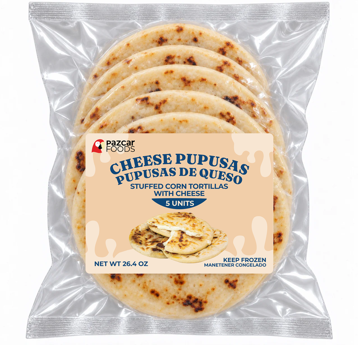 Cheese Pupusas - 5 Pcs