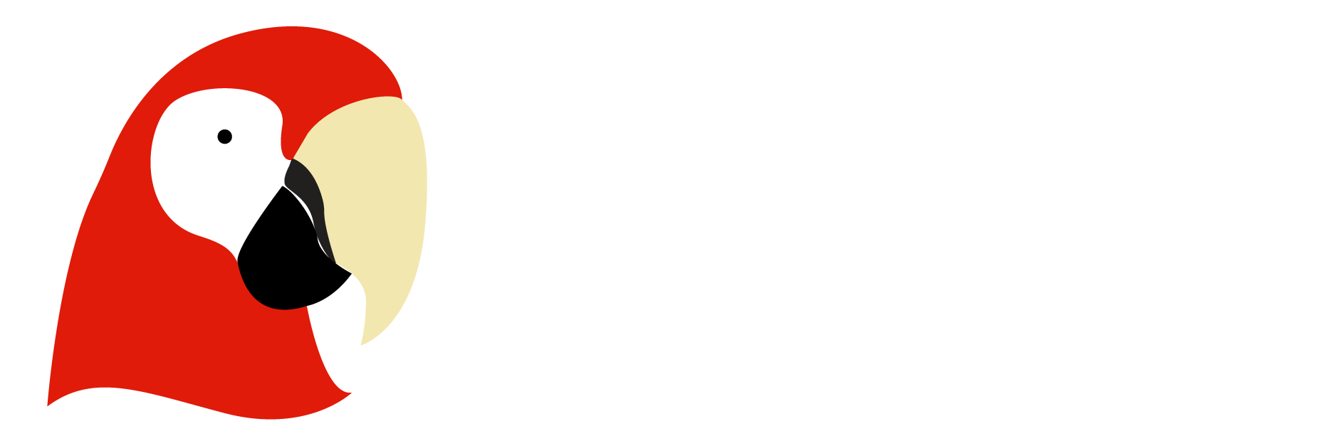 pazcar foods logo with guacamaya or scarlet macaw mayita the guacamayita white font